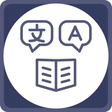 Tercüme et. Web simgesi basit illüstrasyon