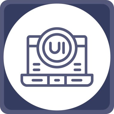 Bilgisayar. Web simgesi basit illüstrasyon