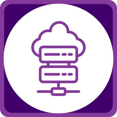 Bulut. Web simgesi basit illüstrasyon