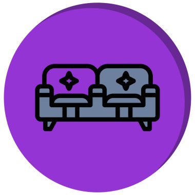 kanepe ikonu vektör illüstrasyonu