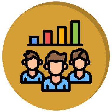 İnsanlar. Web simgesi basit illüstrasyon