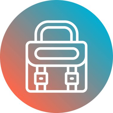 soyut arkaplanda izole edilmiş sırt çantası simgesi