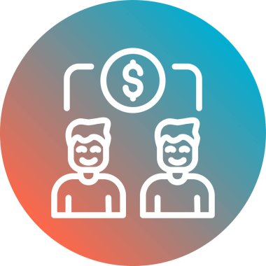 İş ve finans simgesinin vektör illüstrasyonu