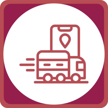 Bir araba simgesinin vektör illüstrasyonu