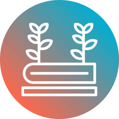 Bitki yetiştiriyorum. Web simgesi basit illüstrasyon