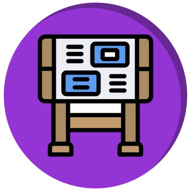 Mobilya simgesinin vektör illüstrasyonu