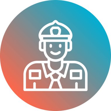 Benzersiz işçi vektör çizgisi simgesi