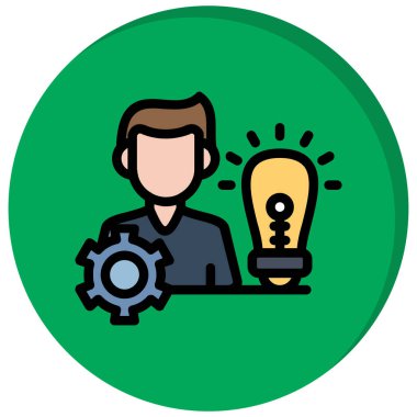 Ampul. Web simgesi basit illüstrasyon