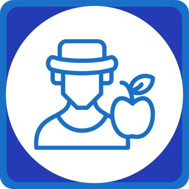 Elma. Web simgesi basit illüstrasyon