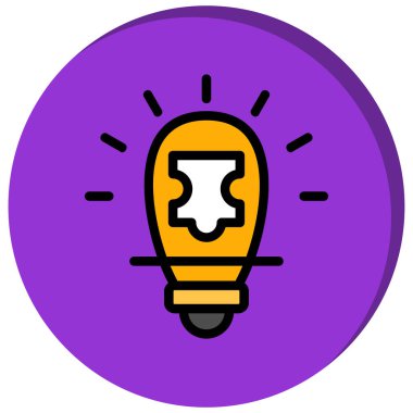 Bir fikrim var. Web simgesi basit illüstrasyon