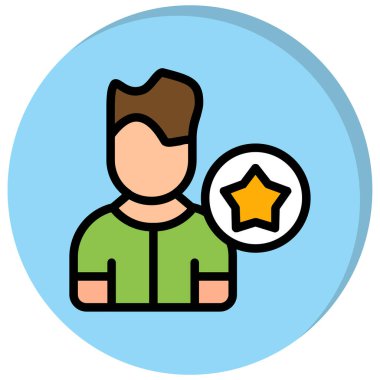 Yıldız. Web simgesi vektör illüstrasyonu