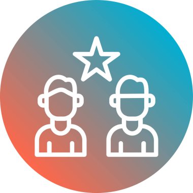 İnsanlar ikonu. Web tasarımı için insan vektör simgelerinin basit illüstrasyonu