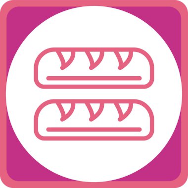 Ekmek. Web simgesi basit illüstrasyon