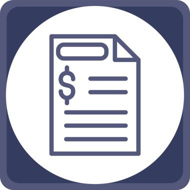 Bill vektör simgesi. Basit tasarım çizimi.