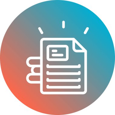 belge simgesi, vektör çizimi