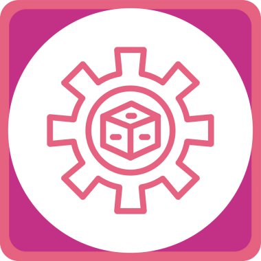 dişli simgesinin vektör illüstrasyonu