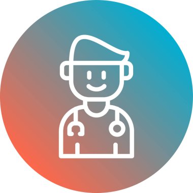 Bir doktor simgesinin vektör çizimi