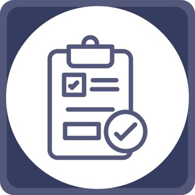 Kontrol listesi simgesi, vektör illüstrasyon tasarımı