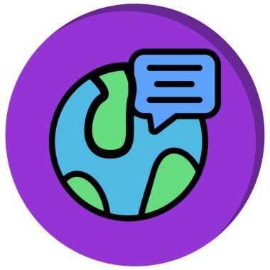 dünya simgesi, vektör tasarımı