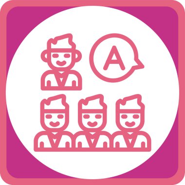 Bir grup insan simgesinin vektör illüstrasyonu