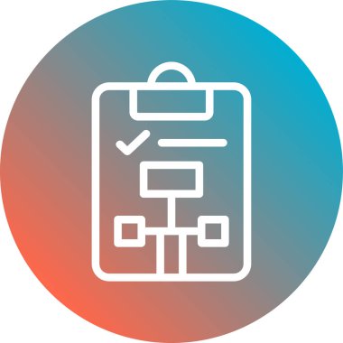 Kontrol listesi simgesi, vektör illüstrasyonu