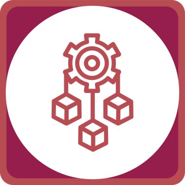 Dişliler. Web simgesi basit illüstrasyon