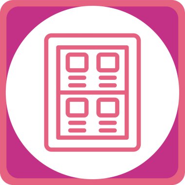 Takvim simgesinin vektör illüstrasyonu