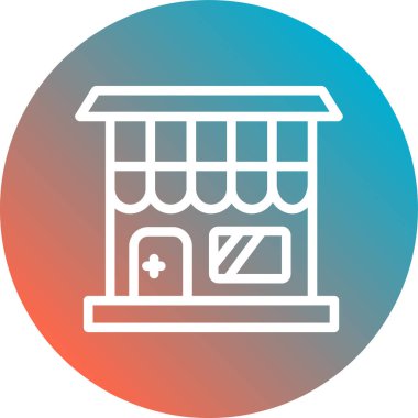 Dükkan. Web simgesi basit illüstrasyon