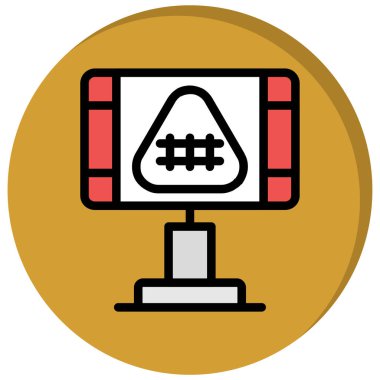 Futbol simgesi, vektör illüstrasyonu