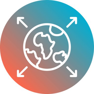 Küresel ısınma simgesi, vektör illüstrasyonu