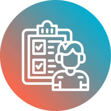 Kontrol listesi simgesi vektör illüstrasyonu