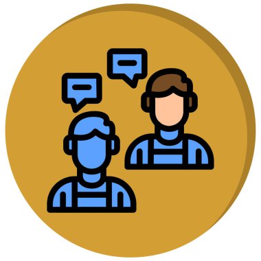 Çağrı merkezi operatör simgesi - taslak biçimi