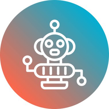Robot modern simgenin vektör illüstrasyonu