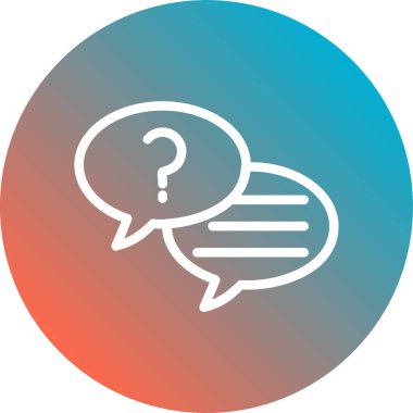 Soru işareti düz vektör dekoru