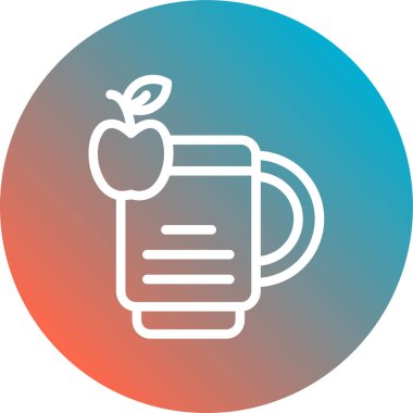 Elma suyu. Basit illüstrasyon