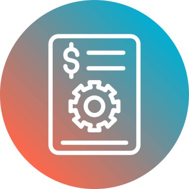 vektör simgesi, dolar ve dişli simgesi, para kavramı