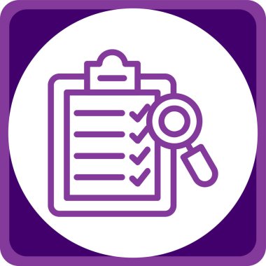 Kontrol listesi. Web simgesi basit illüstrasyon