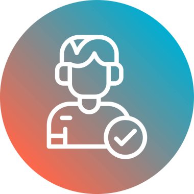 avatar erkek kişi simgesi rozet tarzı