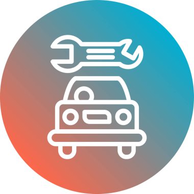 modada izole edilmiş arka planda araba tamir simgesi