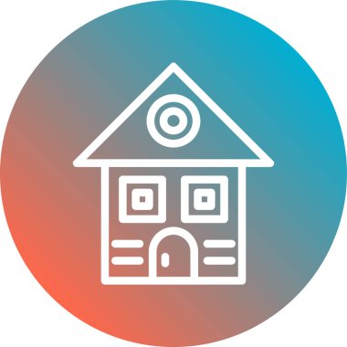 Ev. Web simgesi basit illüstrasyon