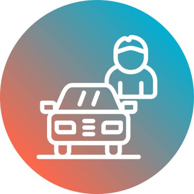 Beyaz arka plan üzerinde araba şeffaf işareti izole araba simge vektör