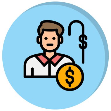 Para için. Web simgesi basit illüstrasyon