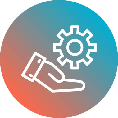 setting vector glyph icon