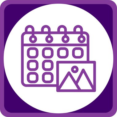 Takvim simgesi vektör illüstrasyonu