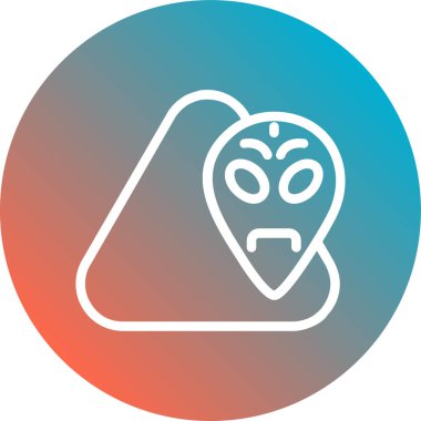 Beyaz çizgi insan kafatası ikonu uzun gölge arkaplan izole. Cadılar bayramı partin kutlu olsun. Yeşil daire düğmesi. vektör