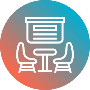 Koltuk. Web simgesi basit illüstrasyon