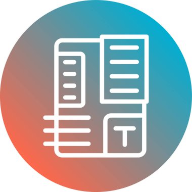 Belge modern simgesinin vektör illüstrasyonu