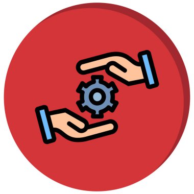 Teçhizat Web simgesi basit illüstrasyon