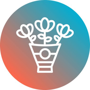 Vektör Çiçeği Simgesi illüstrasyonu