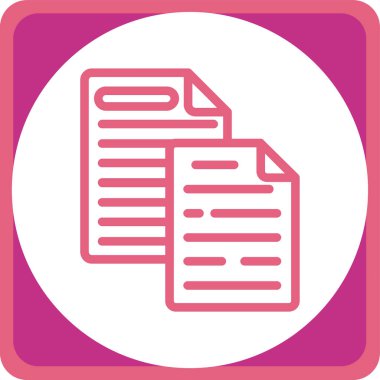 Belge. Web simgesi basit illüstrasyon